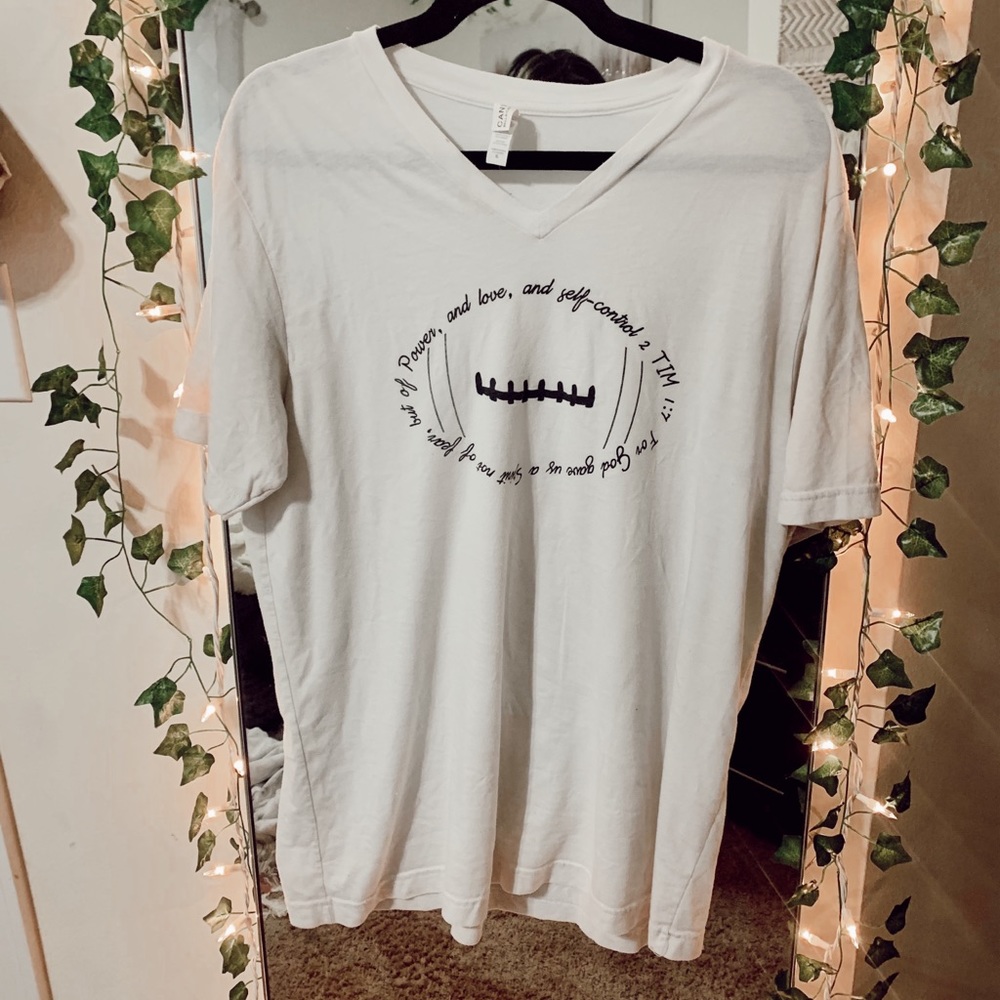 cute football t-shirt w/ bible verse!